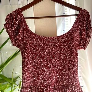 ✨brand new✨UO Urban Outfitters red floral long maxi dress 🌹